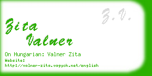 zita valner business card